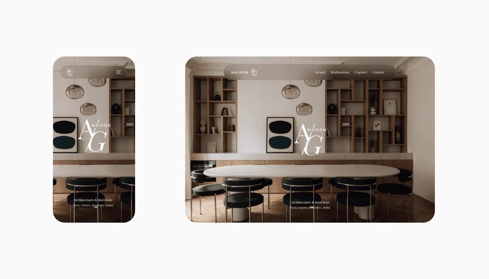 Maison A&G — Refonte digitale d'une agence d'architecture intérieure